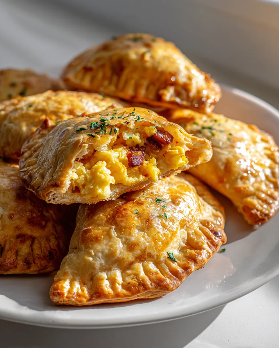 Herzhafte Frühstücks-Pies mit Rindfleisch, Rinderspeck & Ei