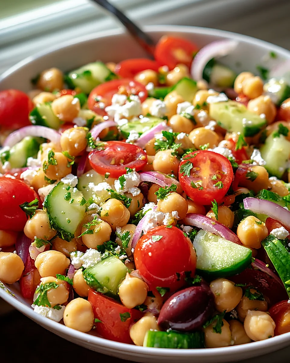 Mediterraner Kichererbsensalat