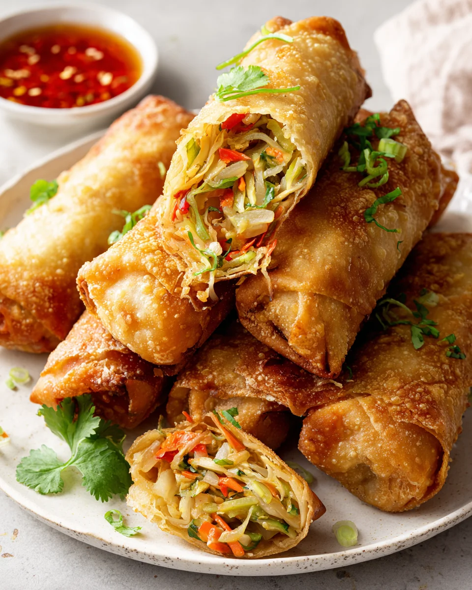 Knusprige Frühlingsrollen mit Gemüsefüllung