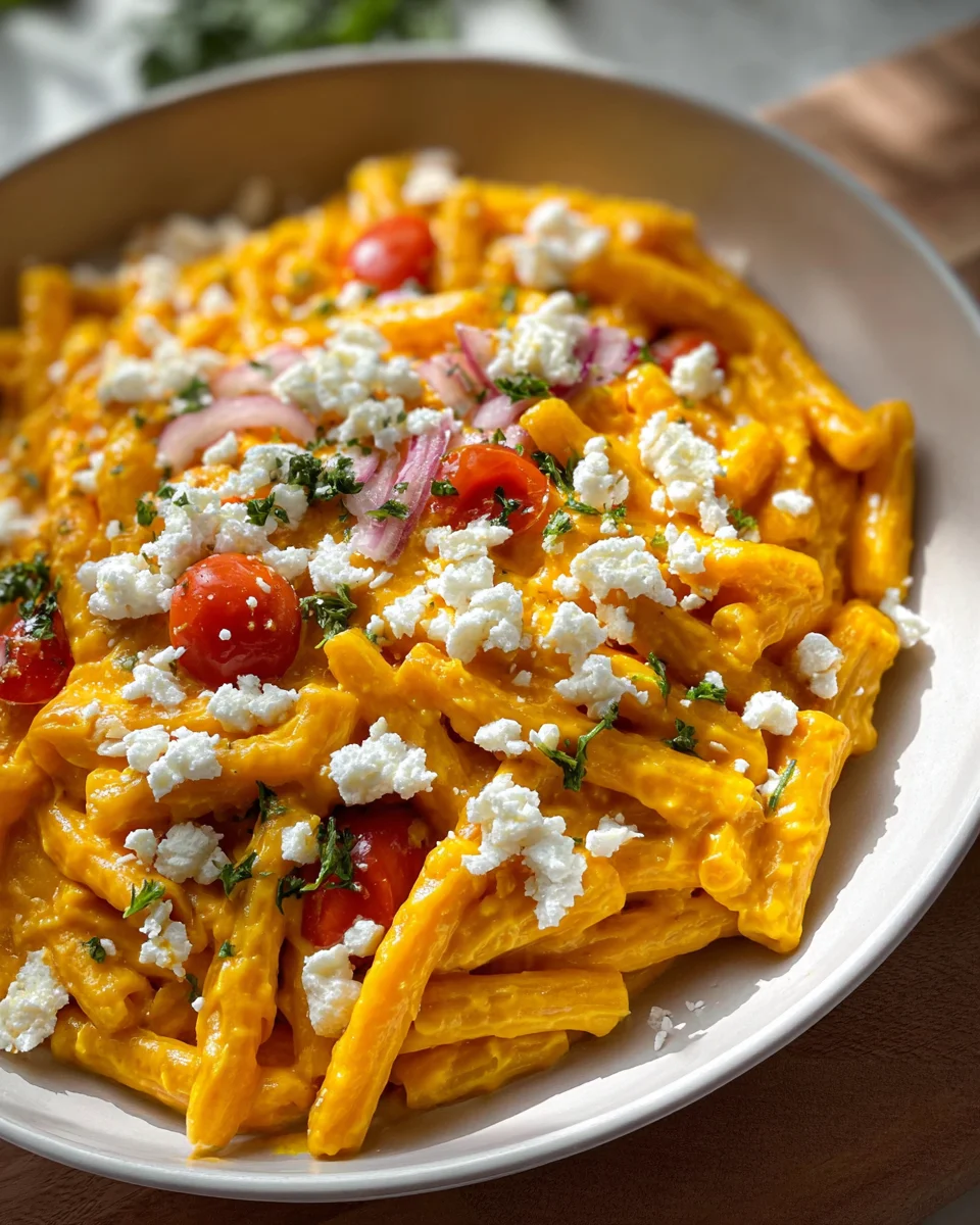 Nudeln mit Kürbissauce und Feta – Ein herbstliches Genussrezept
