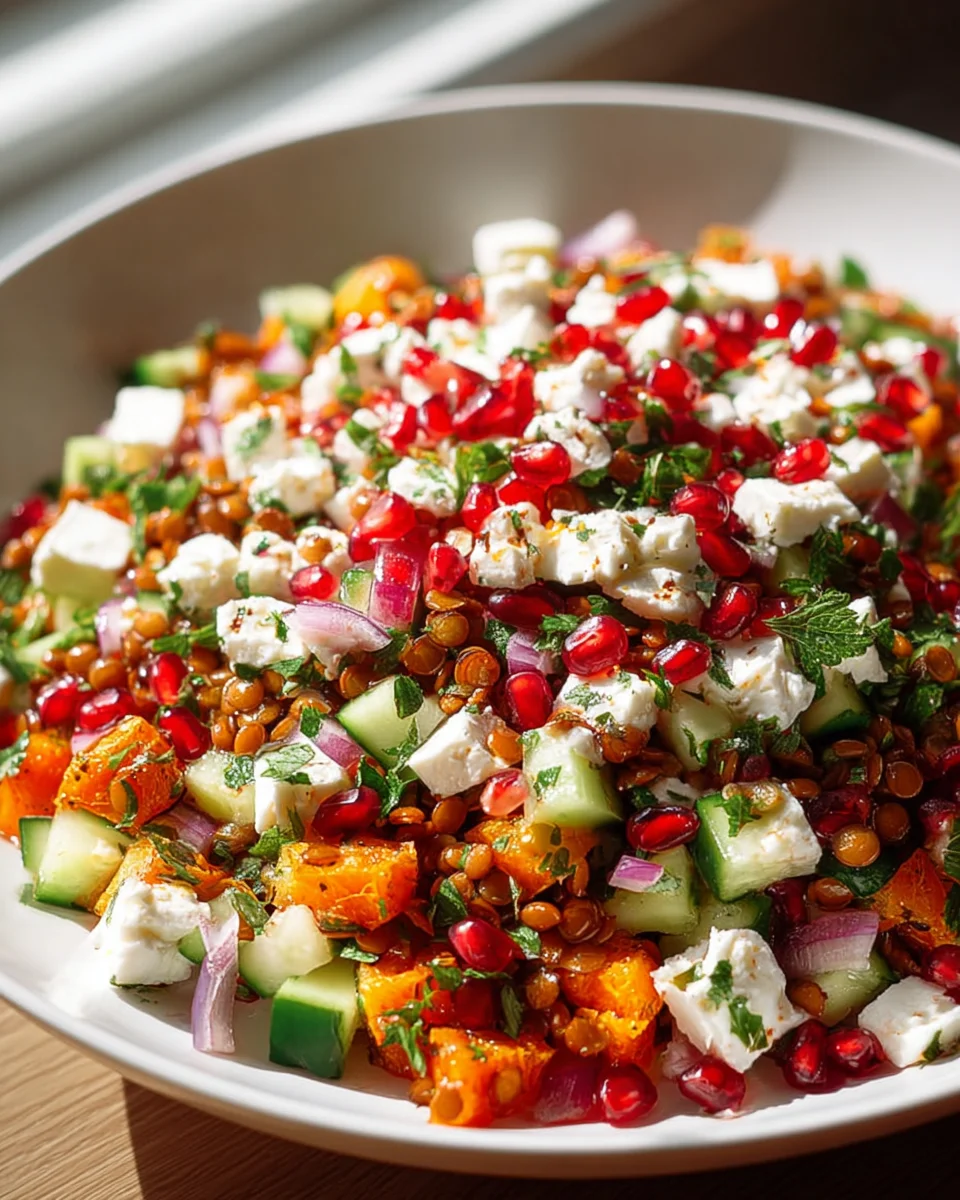Orientalischer Linsensalat mit Feta: Gesund & Lecker!