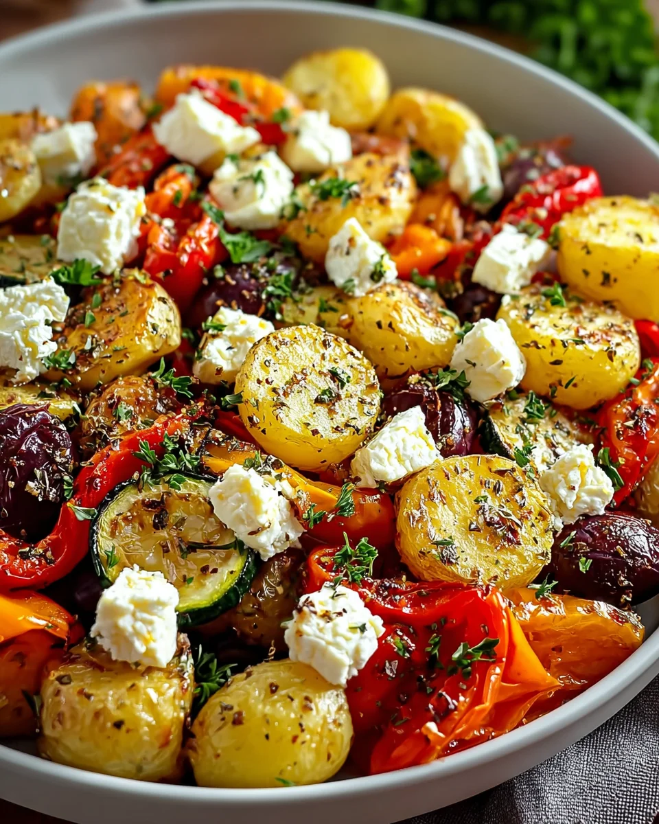 Feta Kartoffeln mit Ofengemüse – Gesund und lecker genießen!
