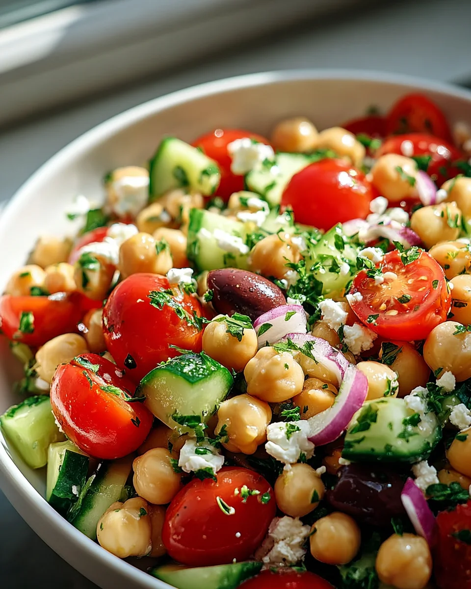 Mediterraner Kichererbsensalat
