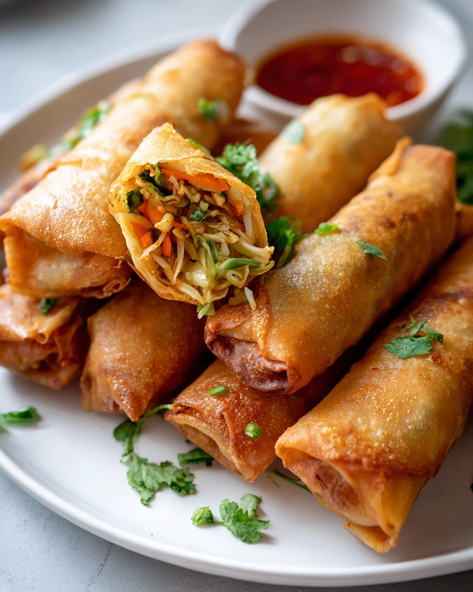 Knusprige Frühlingsrollen mit Gemüsefüllung