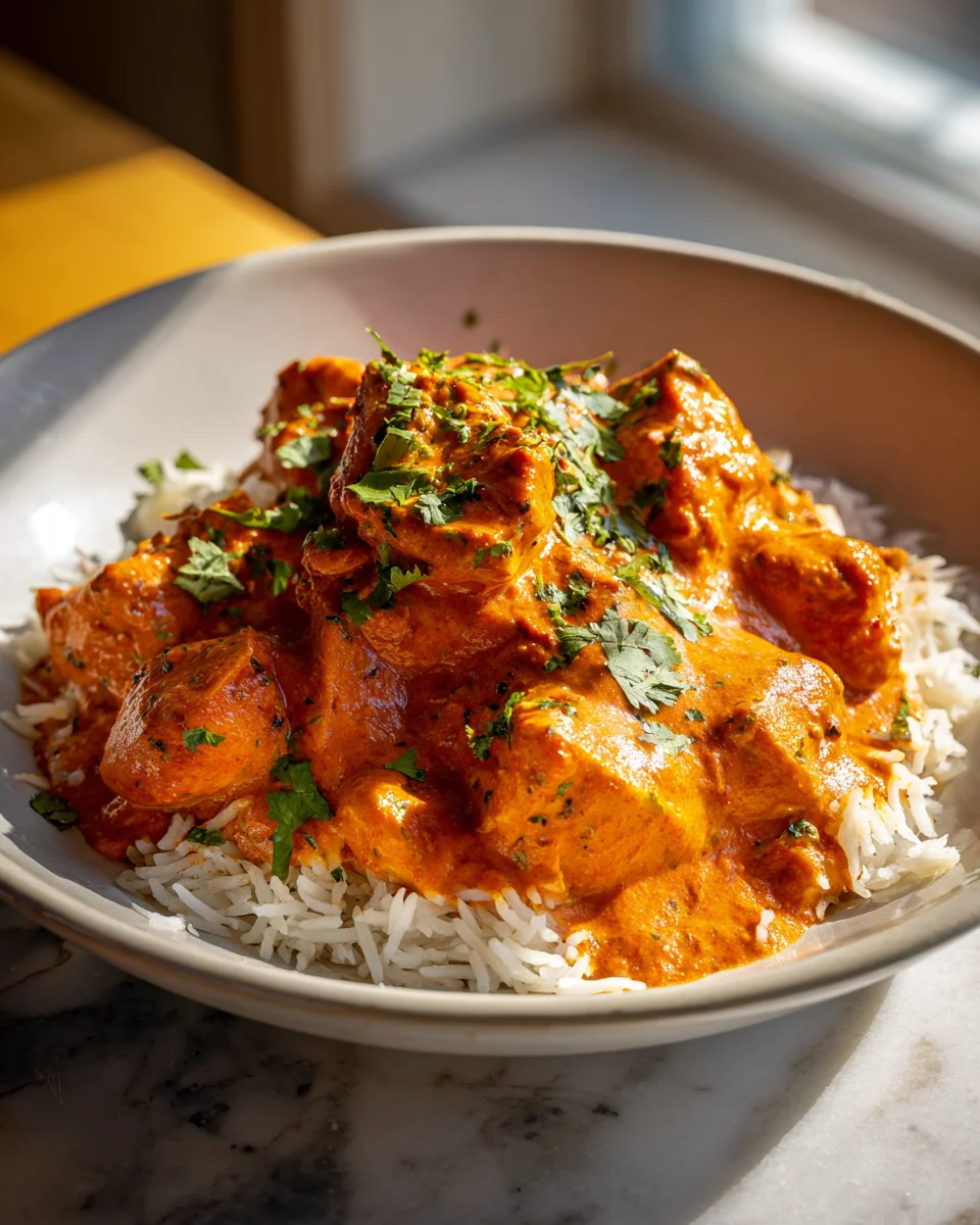 Hähnchen Tikka Masala mit cremiger Tomatensauce Rezept