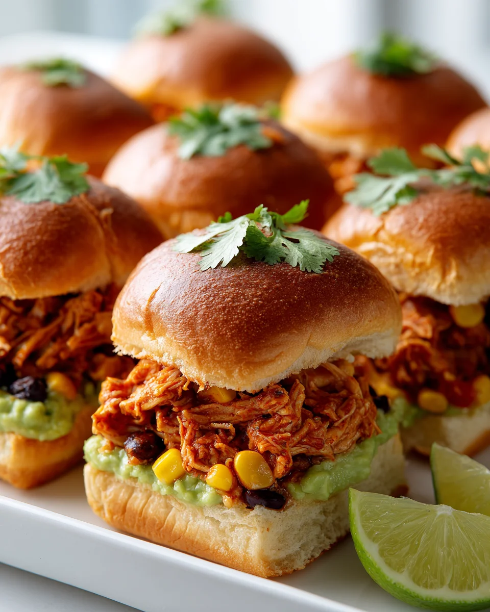 Partyfertige Crock Pot Fiesta Chicken Sliders für jeden Anlass