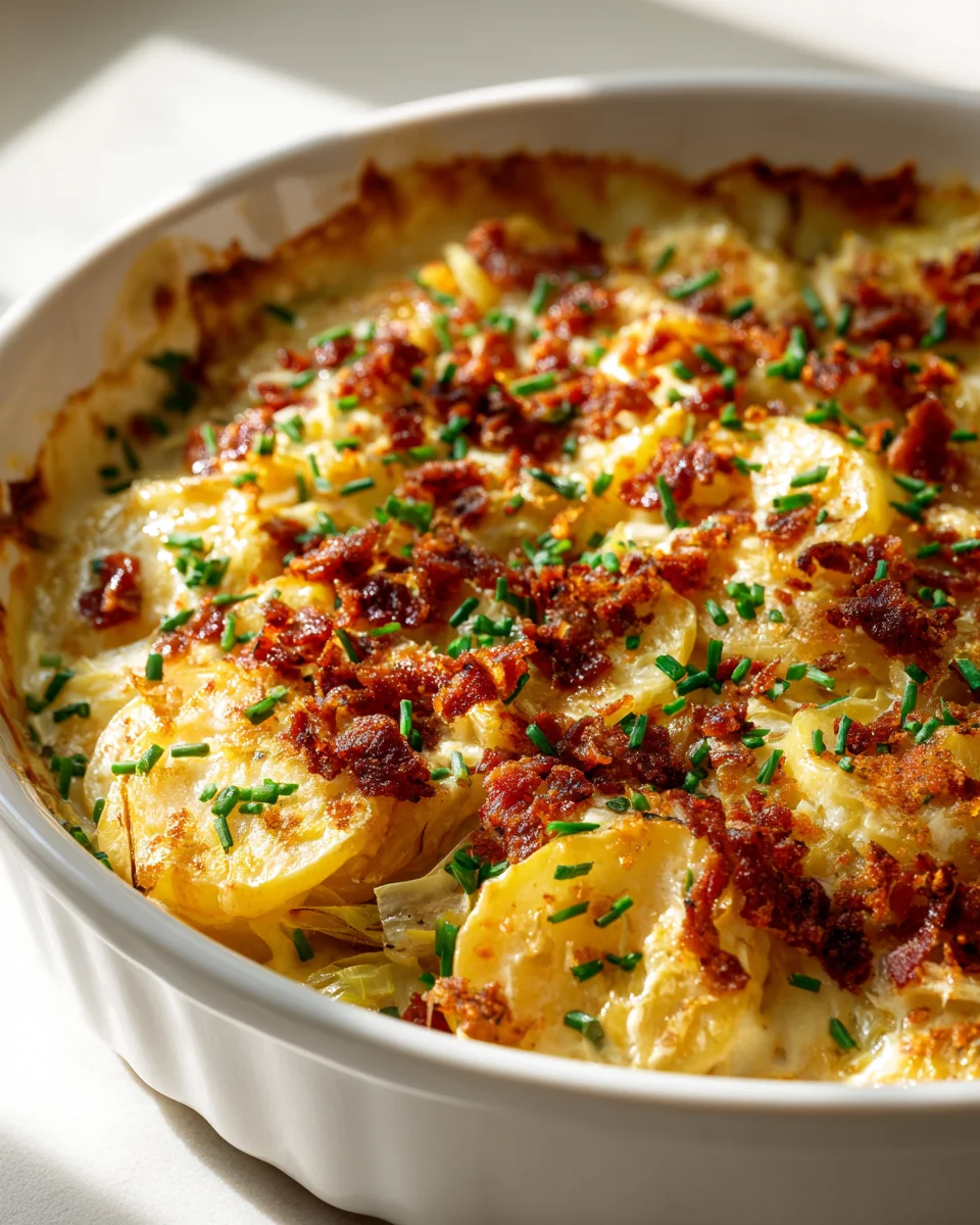 Kartoffel-Lauch-Auflauf mit Rindfleisch-Bacon – Einfach lecker!