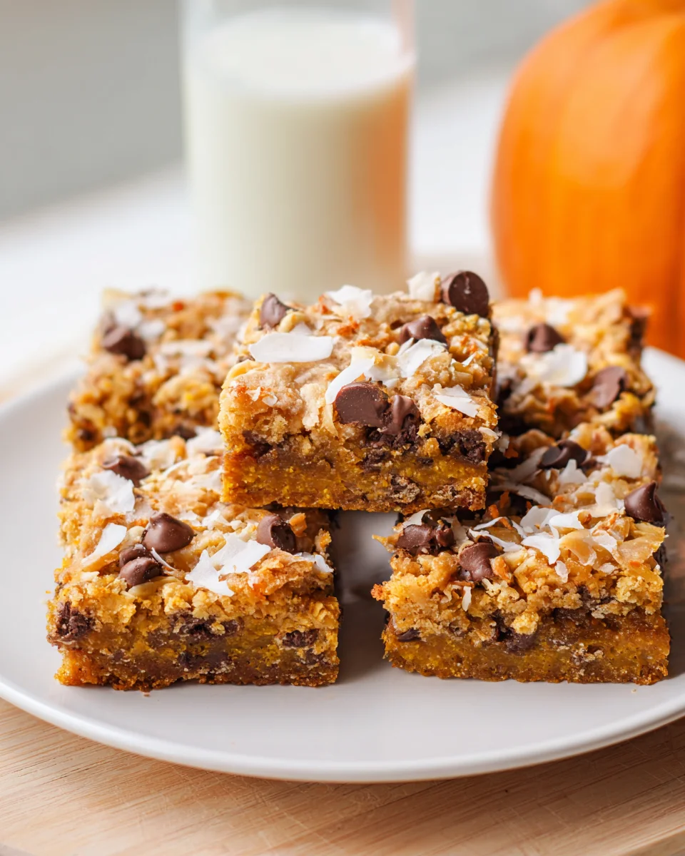 Leckere Pumpkin Spice Magic Cookie Bars für den Herbst!