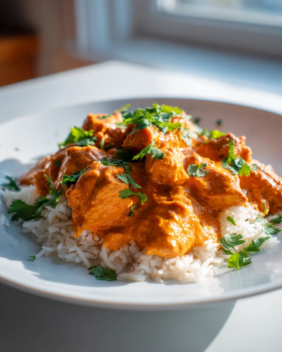 Hähnchen Tikka Masala mit cremiger Tomatensauce Rezept