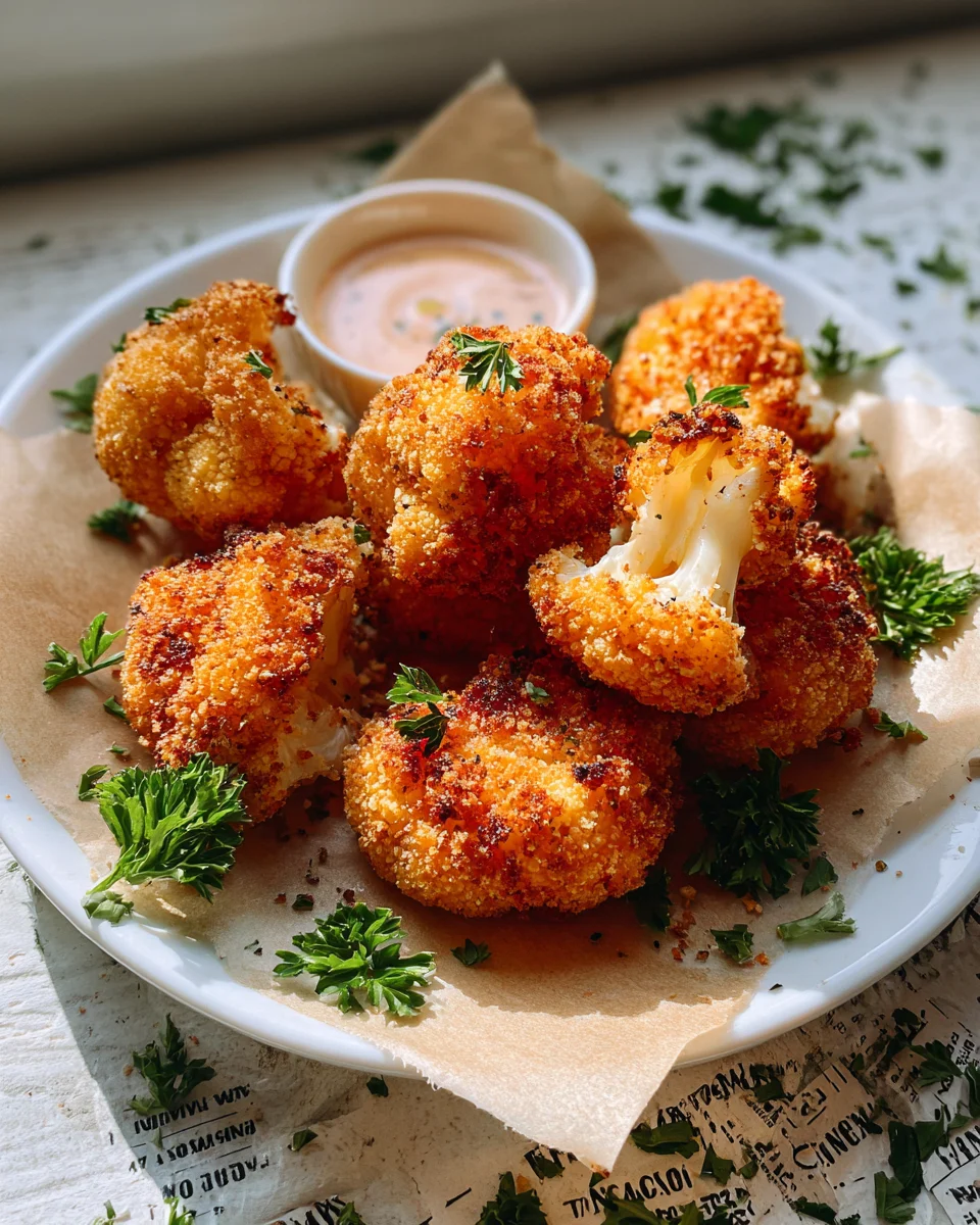 Gebackener Blumenkohl mit Kräuterkruste
