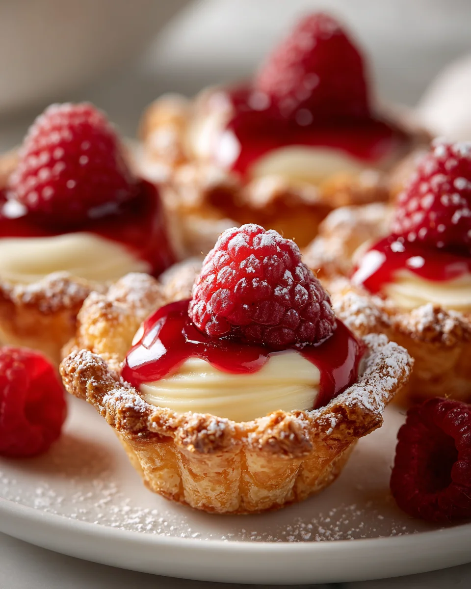 Cannoli Bites Tartlets mit Himbeer-Drizzle – Süße Versuchung!