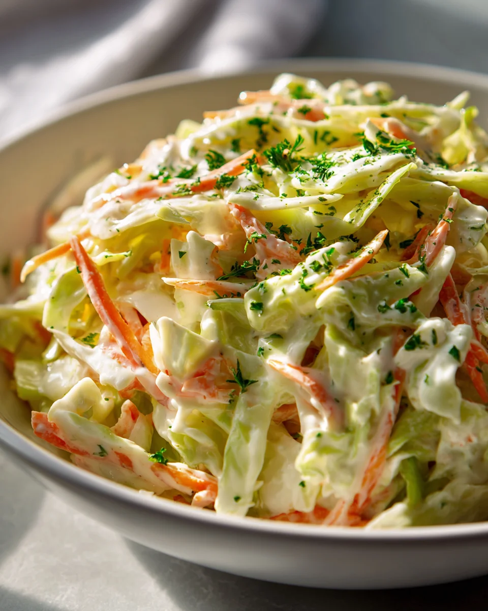 Cremiger Coleslaw mit Joghurt-Dressing: Kohl & Karotte genießen!