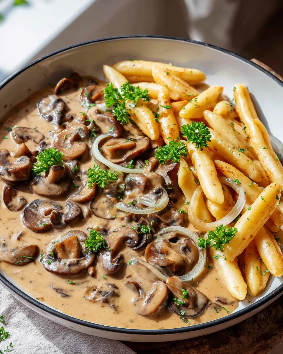 Leckere Pilzrahmsauce für Rindfleischgerichte – einfach & cremig!