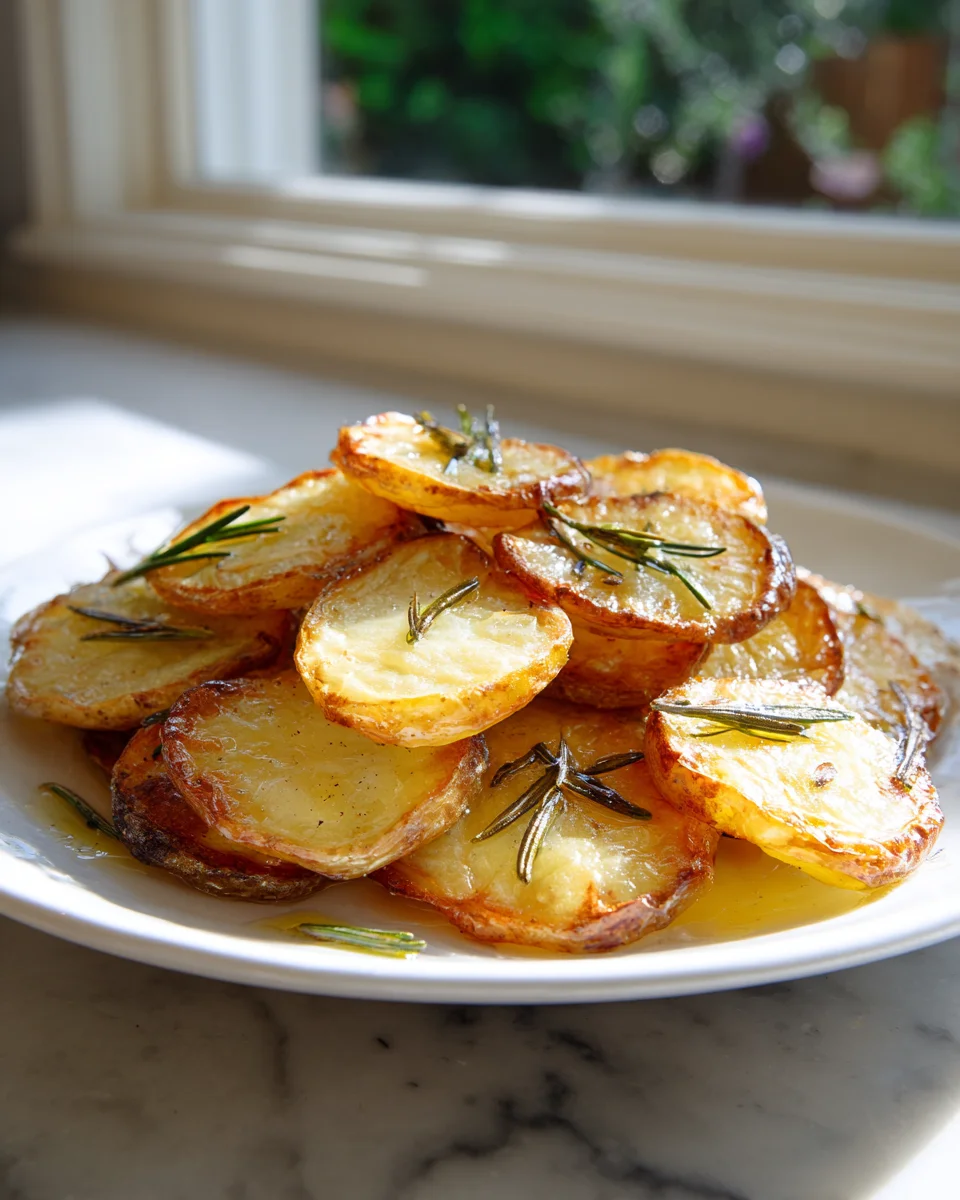Kross gebratene Rosmarinkartoffeln aus einer Pfanne Rezept