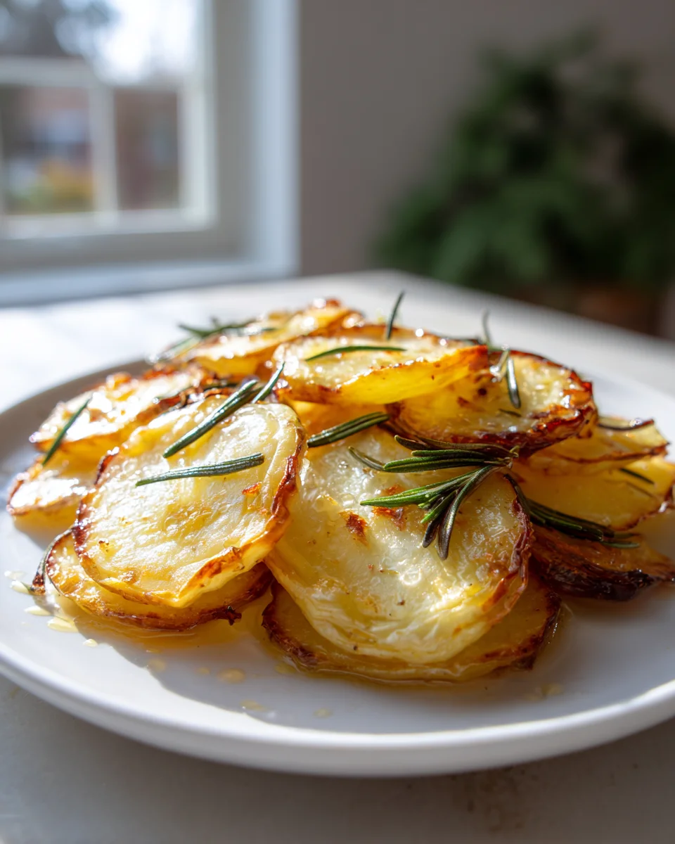 Kross gebratene Rosmarinkartoffeln aus einer Pfanne Rezept