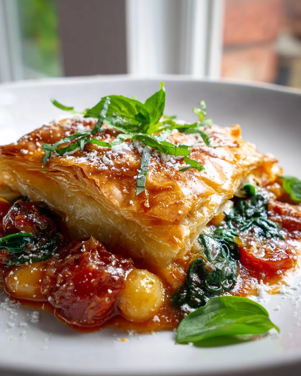 Leckeres Gnocchi Tomaten-Spinat Blätterteig Rezept genießen!