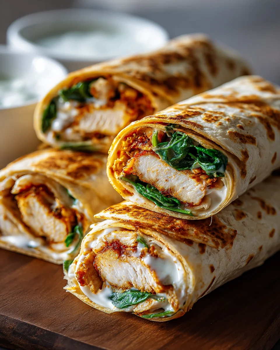 Knusprige Hähnchen-Mozzarella-Wraps aus der Heißluftfritteuse