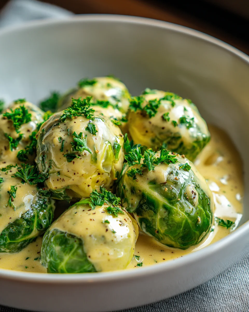 Rosenkohl in Frischkäse-Senfsauce: Cremig und lecker!