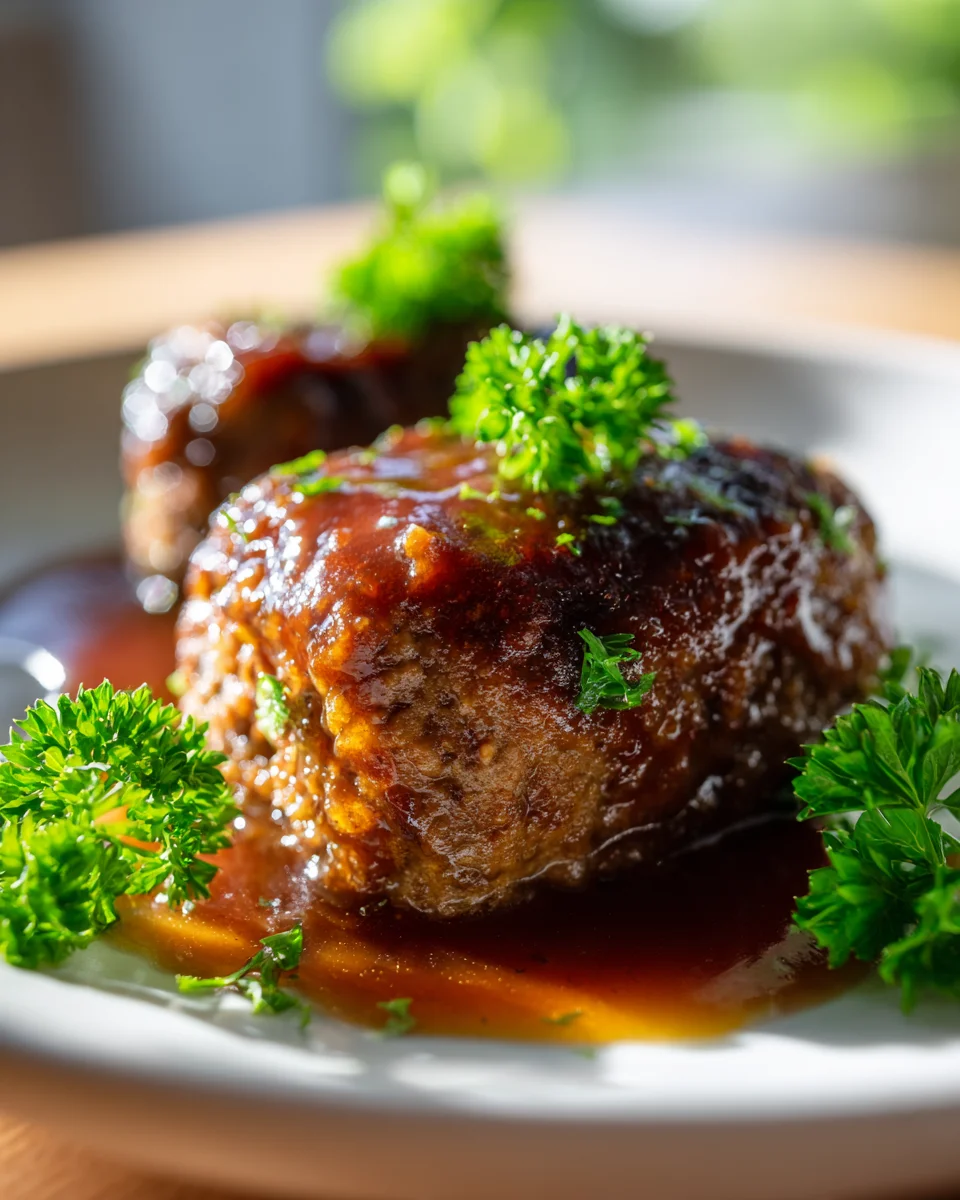 Saftige Mini Hackbraten mit würziger Sauce